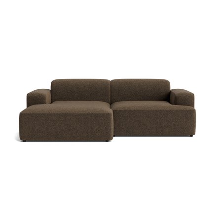 Madrid chaiselong sofa, venstrevendt - Anthology Brun - 240x101x73cm - Flydersofa med bred chaiselong og dybt sæde - Brun