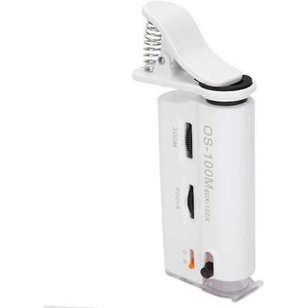 Smarttelefonmikroskop Justerbar FL Digitalt Mikroskop med UV LE