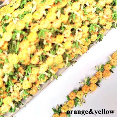 Blomster blonder trim bånd Stoff trim ORANSJE&GUL