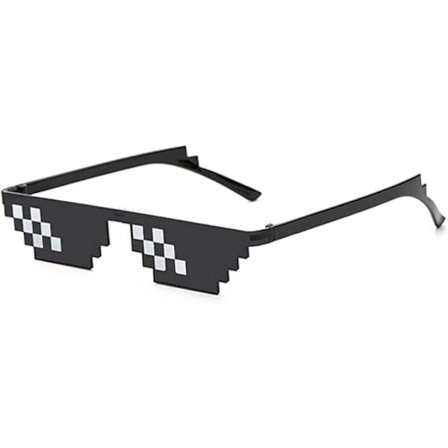 Solbriller Halloween Udklædning Pixelerede Mosaik Briller, Festbriller MLG Shades