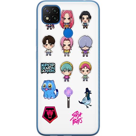 Yhteensopiva Puhelinkuori Xiaomi Redmi 9C NFC Kpop Demon Hunters Chibi Idol Hahmoja Suloinen Anime Piirustus Tyyli