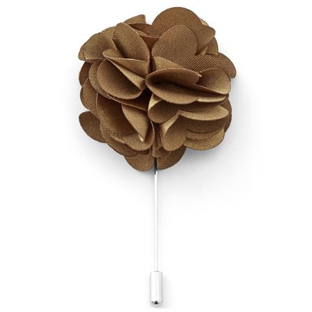 Luksusowa szpilka do marynarki - kwiat w kolorze rdzy dla mężczyzn - Przypinki kwiatowe do klapy