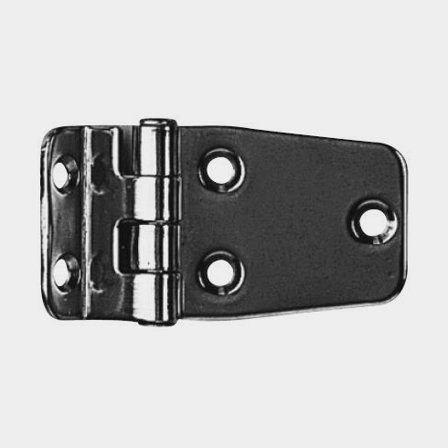 Poklopový pant Plastimo, 65 x 37 mm, s offsetem / posunutým pantovým kloubem, 330, nerezová ocel