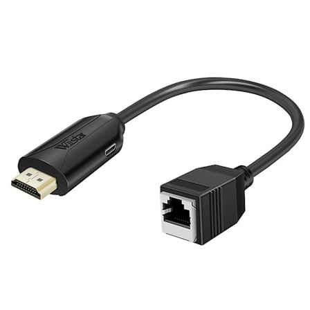 HDMI-kompatibel Ethernet-kabel HDMI-Rj45 TX RX Hona Hane Förlängare Integrerad