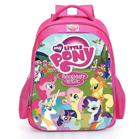 Rosa My Little Pony Skolväska Barn 16 Tum Elev Enhörning Skolväska För Tonårsflickor Casual Resväska Ryggsäck Dagväska