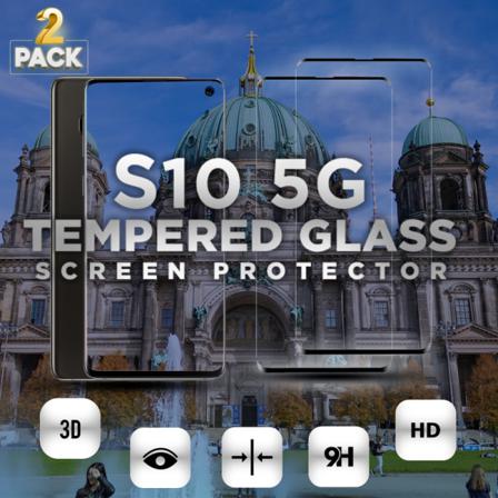 2 Pack Samsung Galaxy S10 5G -Härdat glas 9H –Super kvalitet 3D