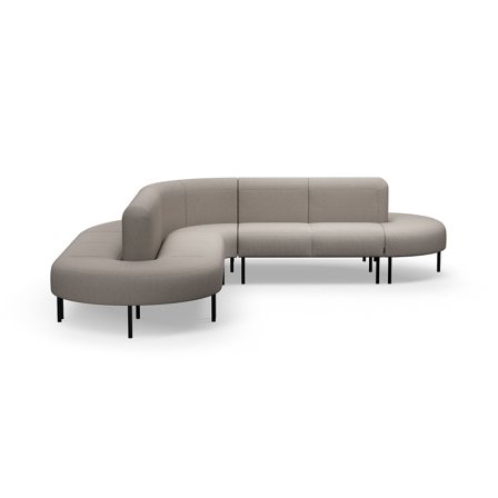 Sofa VARIETY, L-förmig, Stoff Blues CSII, taupe