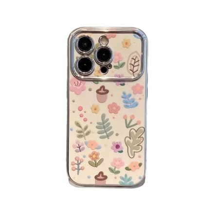 Lille frisk blomsterprint til Apple mobiltelefon cover 16promax ny 15promax tegneserie