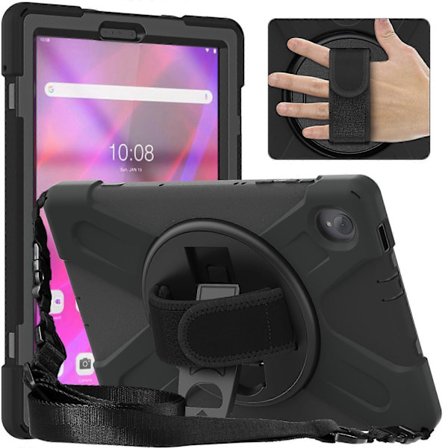 Lenovo Tab K10 / M10 Plus Silikoni + PC Suojakotelo (Musta)