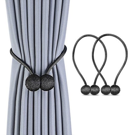 Magnetiske gardinholdere Gardinklips Rebholder Spænder Gardinbånd Gardinholder Til boligindretning 2stk (FMY)