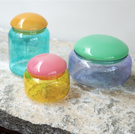 Klevering Glasskrukke Gul H11