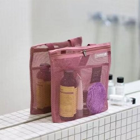 Mesh Toilettaske Duschtaske ROSA