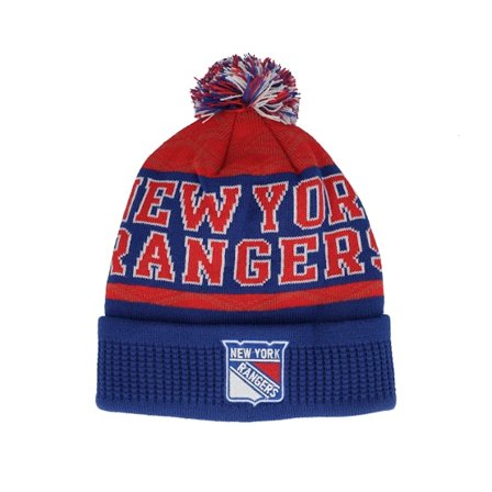 Outerstuff - NHL Bleu pom Bonnet - Kids New York Rangers NHL Beanie Blue/Red Pom @ Hatstore