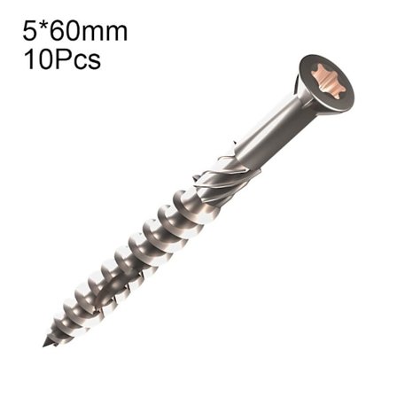 10 stk/pak selvskærende skrue riflet type 10 stk 5x60 mm 10 stk