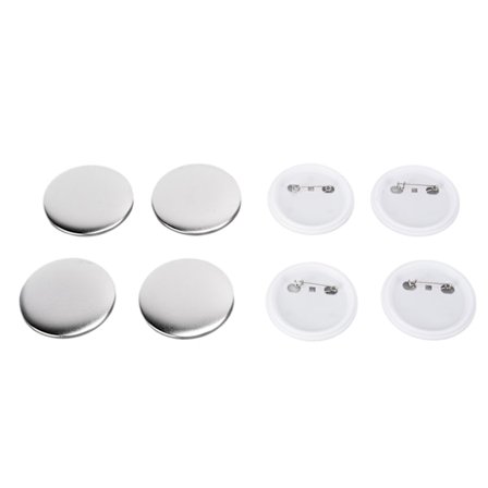 100 st Badge Baksida Tennplåt Plastbas Undvik Rost Fast DIY Badge Verktyg för Jul Födelsedagspresenter 58mm 100st