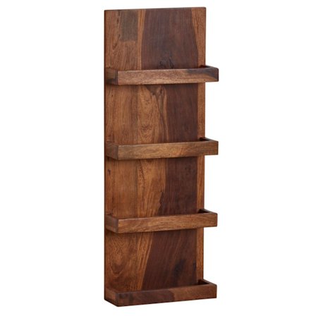 Rootz vägghylla 30x80x10 cm massiv sheesham trä hängande hylla modern flytande - Stor design flytande hylla - Hylla Hängande Vardagsrum - bokhylla väg