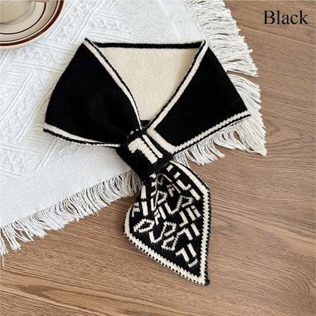 Lille Tørklæde Strik Sjal Tørklæde SORT