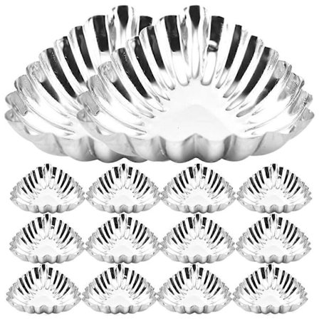 20 Pcs Egg Tart Pans Stainless Steel Decorative Baking Molds Muffin Tins Kitchen Bakeware