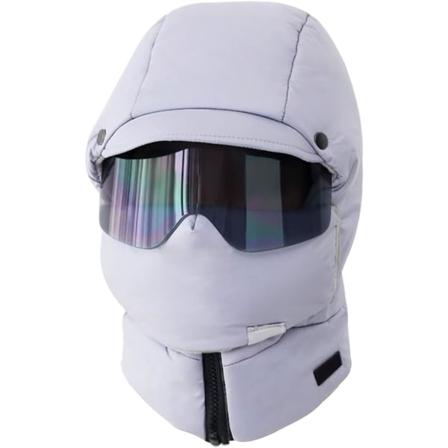 4in1 vedenpitävä hiihtolakki irrotettavalla maskilla, korvalämmittimellä ja sumunestolaseilla miehille ja naisille, talvinen lämmin tuulenpitävä 