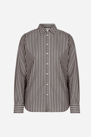 CAMILLA PIHL - Fritilia Shirt - Dark Brown Stripe - 42