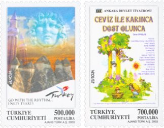 Tyrkiet - EUROPA 2003 - Postfrisk sæt 2v