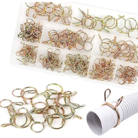 150 stycken fjäderklämmor för slang, slangklämmor med utmärkt motståndskraft