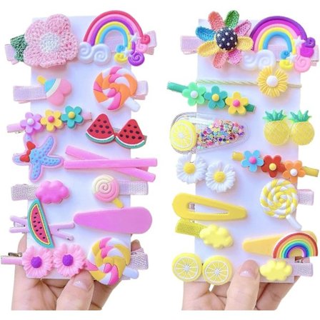 28 stk. hårspænder til piger, babyhårspænder, børnespænder, hårklemmer, tøj