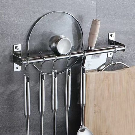 Veggmontert håndklestativ kroker 30CMDOUBLE POLE DOBBEL STANG