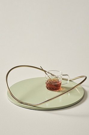 Jotex - Taca Do Serwowania Zielony/mosiądz - AURELIA - Kup Tace i półmiski firmy Jotex