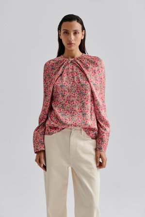 Malina - Evie blus - XXS - Pink Ditsy