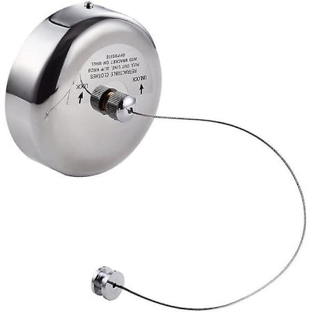 Ruostumattomasta teräksestä valmistettu vedettävä ja laajennettava vaateteline kiillotetulla kromilla - mainos