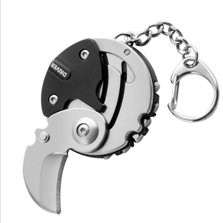 Kompakt Utomhus Fällkniv med Bits och Myntverktyg