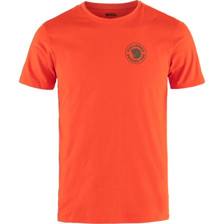 Fjällräven Men's 1960 Logo T-Shirt in Flame Orange, Bio-Baumwolle | Size: 2XL