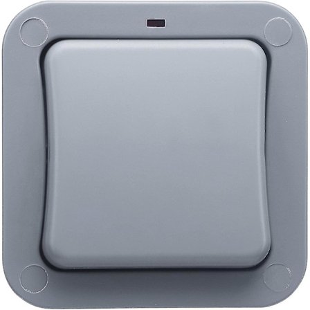 Ulkoseinäkytkin, yksinkertainen, säänkestävä (1-paikkainen, 10 A, IP66) --