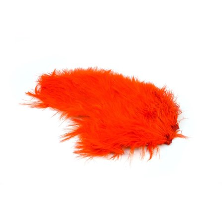 Whiting Mini Bird Fur - White dyed Orange
