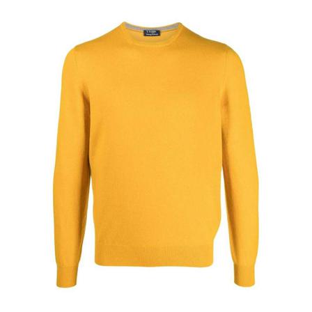 Barba Round-neck Strik Gul, Herre Strik