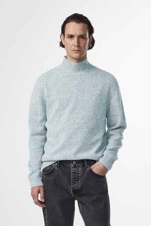 Aksel Tröja Herr Blå Ull