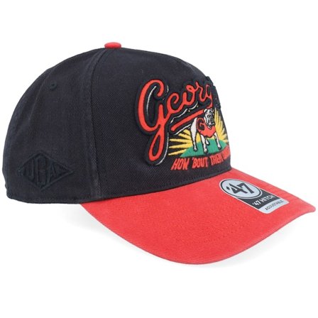 47 Brand - College Schwarz Adjustable Cap - Georgia Bulldogs Ncaa Charlton Tt 47 Hitch Black/Red A-Frame Adjustable @ Hatstore