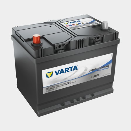 Start- & förbrukningsbatteri VARTA Professional Dual Purpose LFS 75, bly (vått/öppet), 12 V, 75 Ah