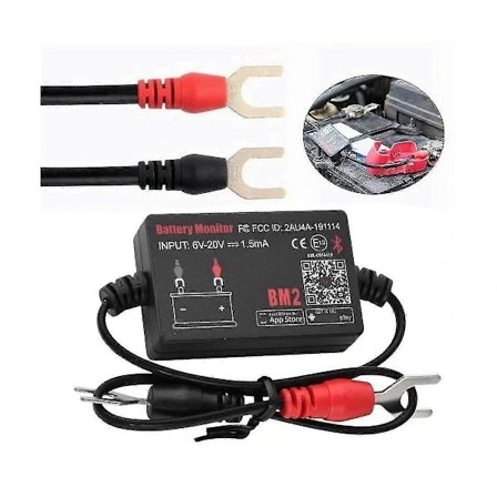 Bm2 Batteriovervåger Tester 12V Batteriovervåger Bluetooth 4.0 Bilbatterianalysator Opladning Start Test Spændingstester