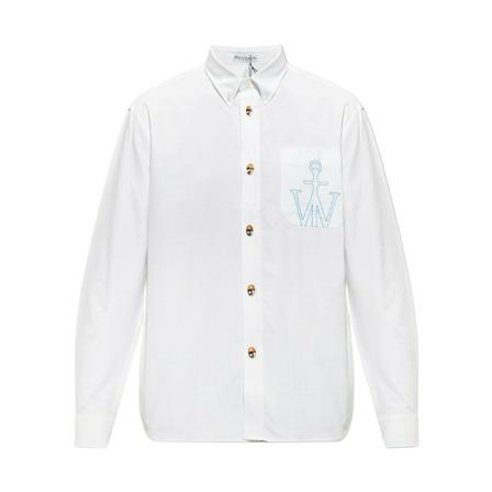 JW Anderson Shirt with logo Hvid, Herre Skjorter