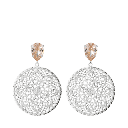 Caroline Svedbom Alexandra Earrings Silk Smycken & klockor Dam Silver ONESIZE