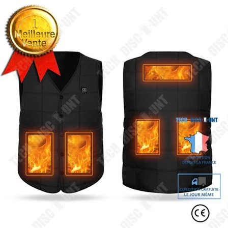 TD Uppvärmd väst för kvinnor med V-hals USB Smart Charging Uppvärmd väst varm väst med Power Bank