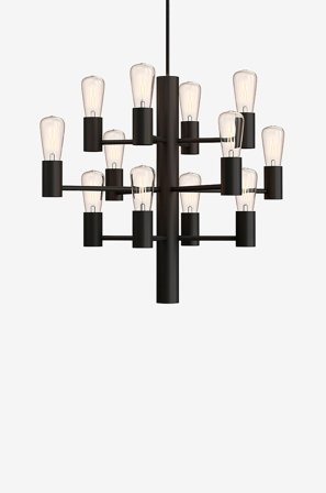 Herstal - Lysekrone Manola Mini 12 - Sort - Loftpendler - Fra Homeroom