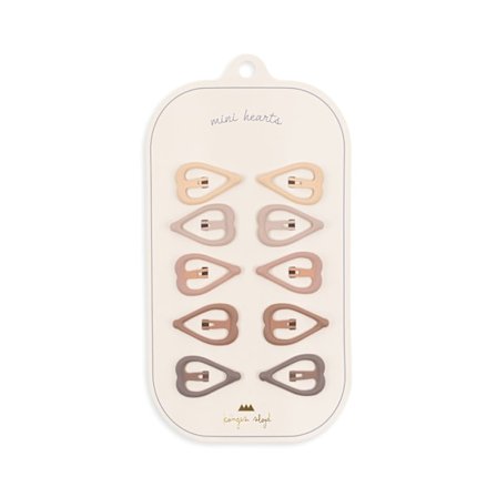Mini Hairclips Heart, Rouge - Konges Sløjd