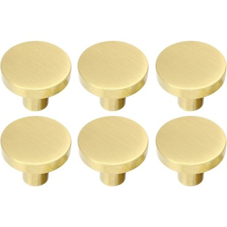 Massive messing runde skabsknopper, rund skabsdørhåndtag messingknop med skruer til skabsdør, skab D