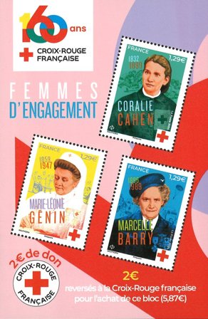 Frankrig - Røde Kors - Postfrisk miniark