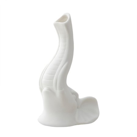 Hvit keramisk vase - Kreative dekorasjoner til stue og hjem - Dekorasjoner for tørkede blomster