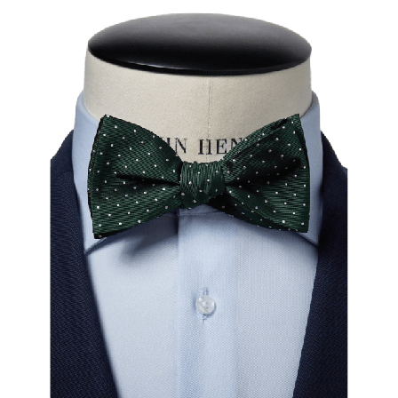 John Henric Bow Tie Dot Self Tied Kostymtillbehör Herr Grön ONESIZE