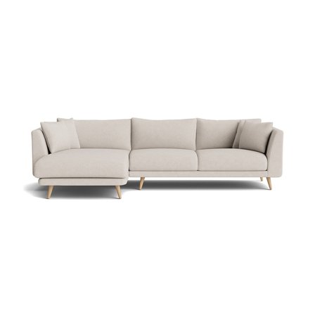 Bergamo Chaiselong Sofa, Venstrevendt - Sneak Creme - Rummelig & Stilren - 290x170x78cm - Sofa, Chaiselong
